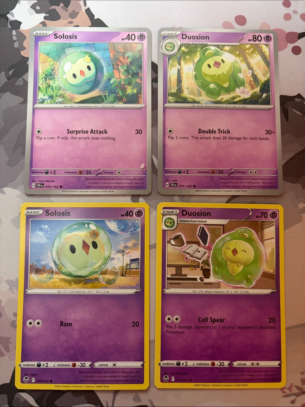 Solosis & Duosion Evolution Line Lot | 4 Pokémon Cards | ✨5/$25✨